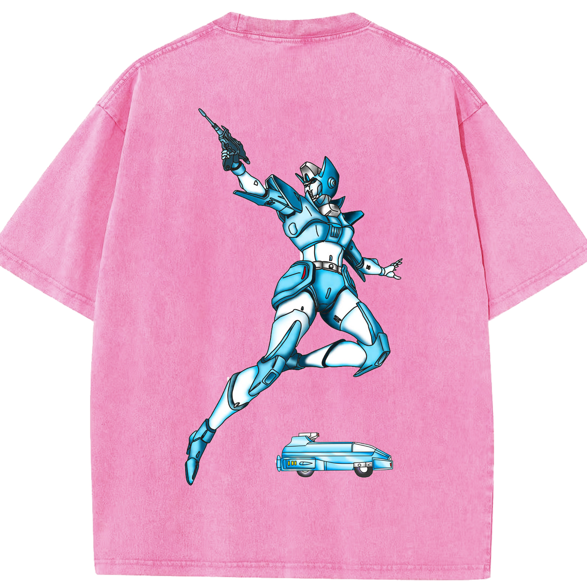 （画像用）  綿100% ヴィンテージ風 半袖Tシャツ（背面プリント）